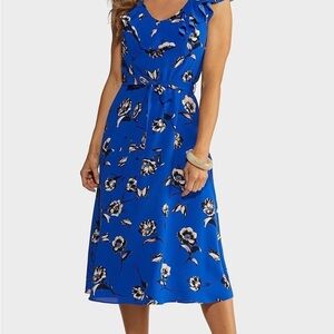 Blue Sleeveless Cowl Neck Maxi Dress for Cocktail